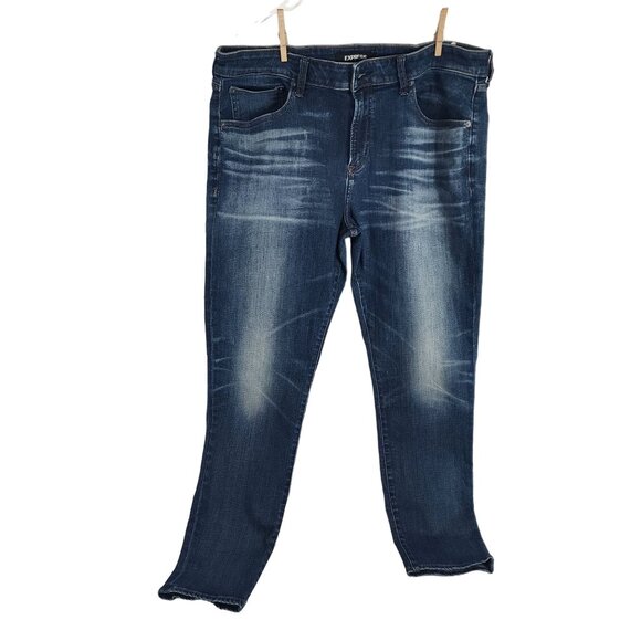 Express Other - Express Mens Hyper Stretch Skinny Jeans 38x32 Blue Denim